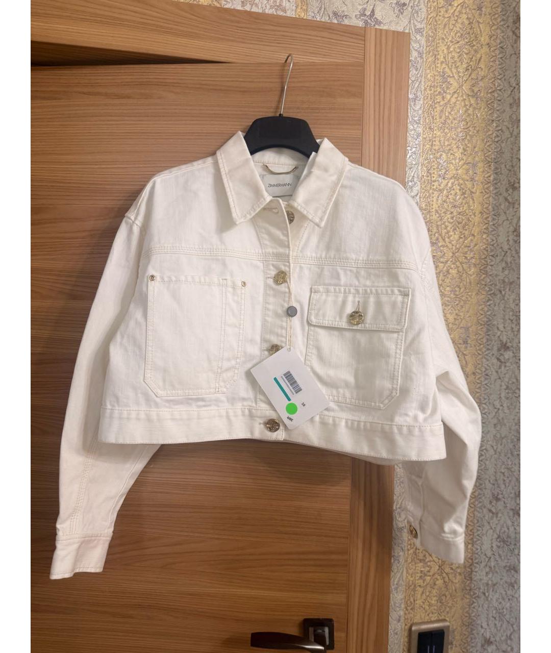 ZIMMERMANN Белая хлопковая куртка, фото 6