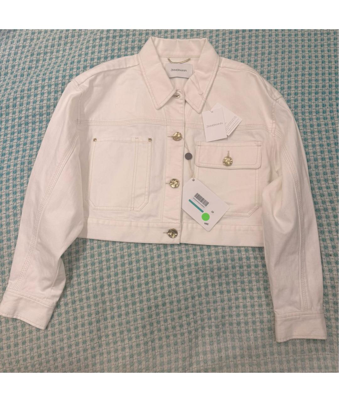 ZIMMERMANN Белая хлопковая куртка, фото 2