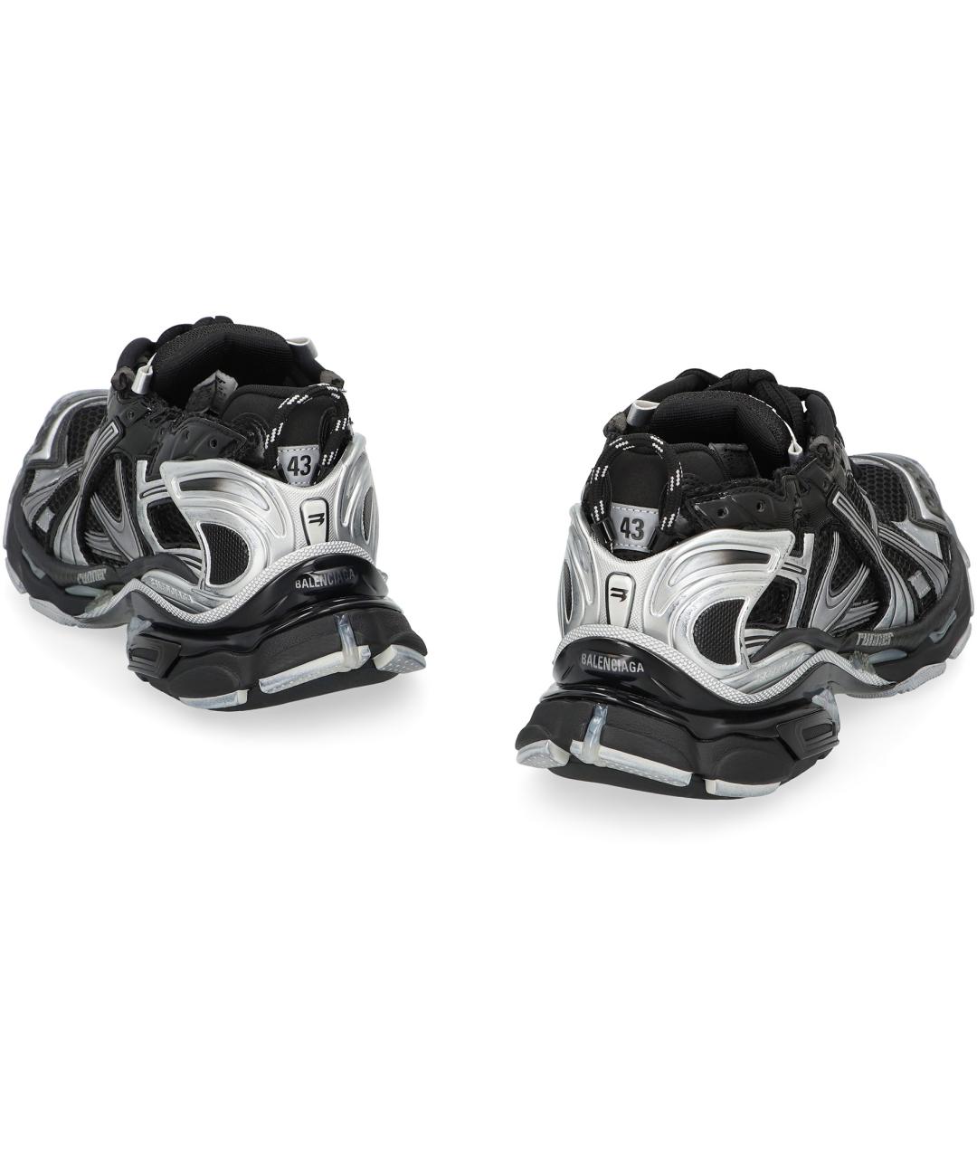 BALENCIAGA Черные синтетические низкие кроссовки / кеды, фото 4