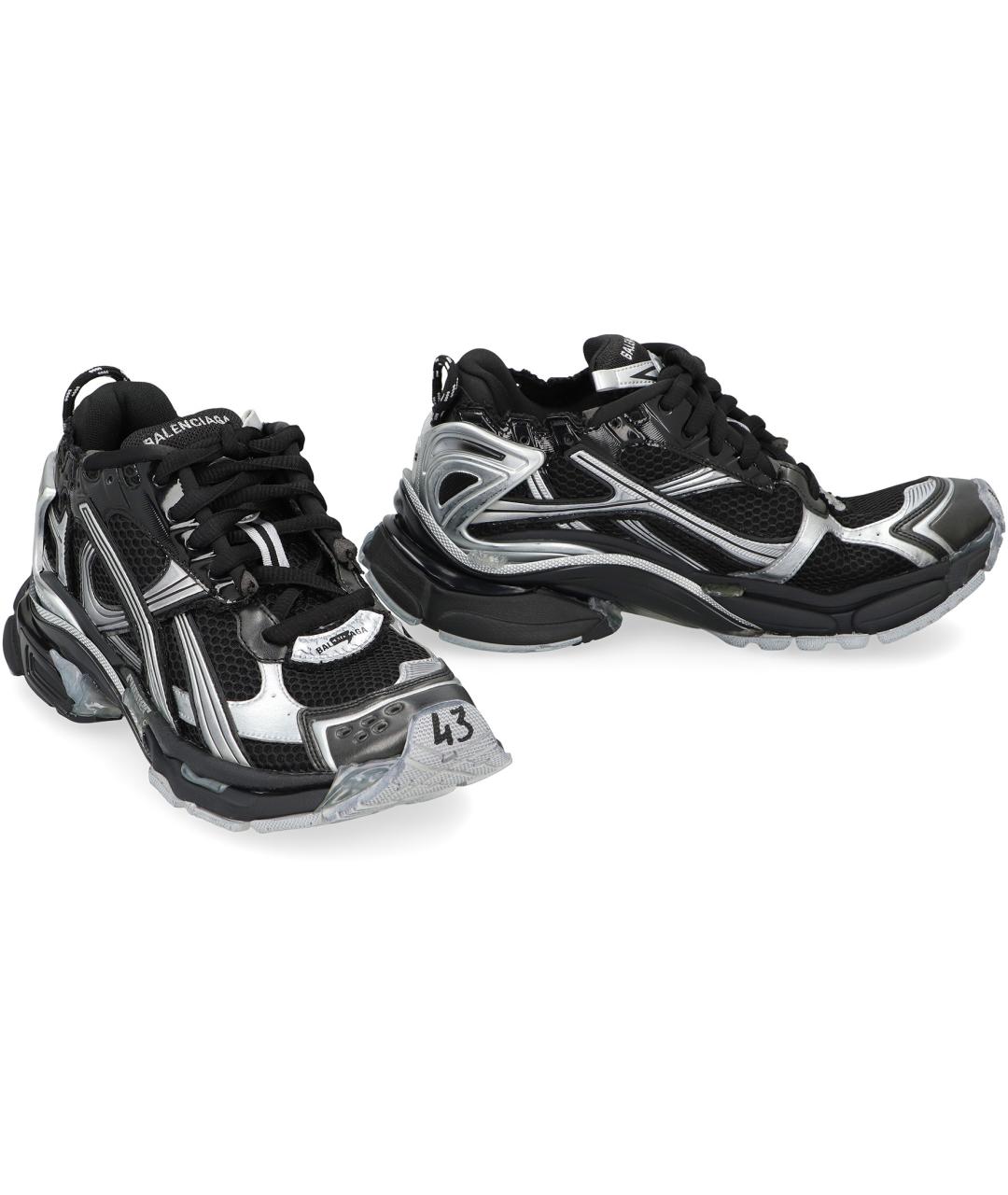 BALENCIAGA Черные синтетические низкие кроссовки / кеды, фото 3