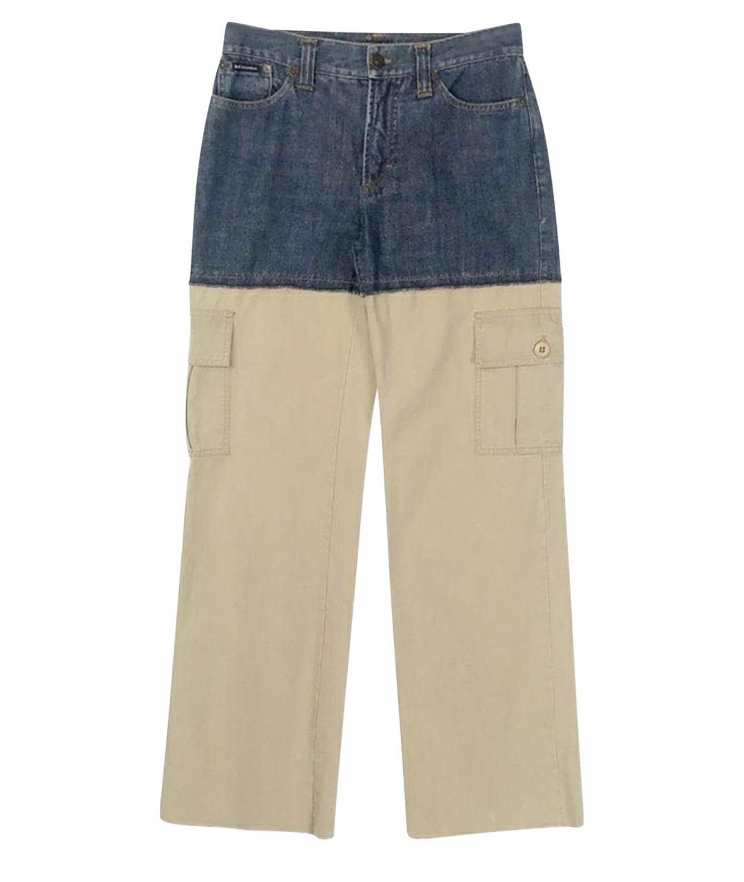 DOLCE&GABBANA Серые хлопковые прямые джинсы, фото 9