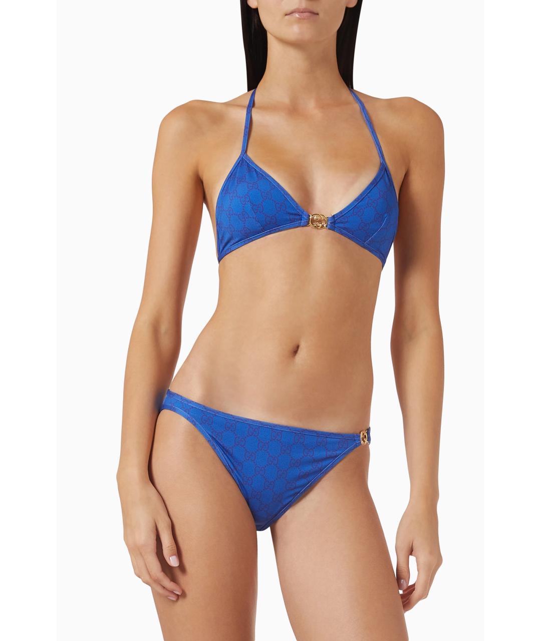 GUCCI Синий полиамидовый купальник, фото 3