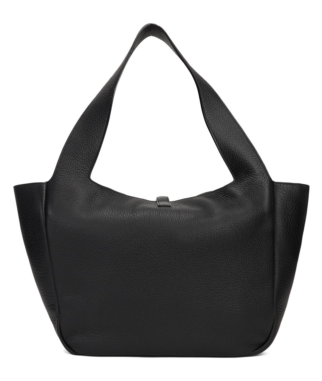 SAINT LAURENT Черная кожаная сумка тоут, фото 4