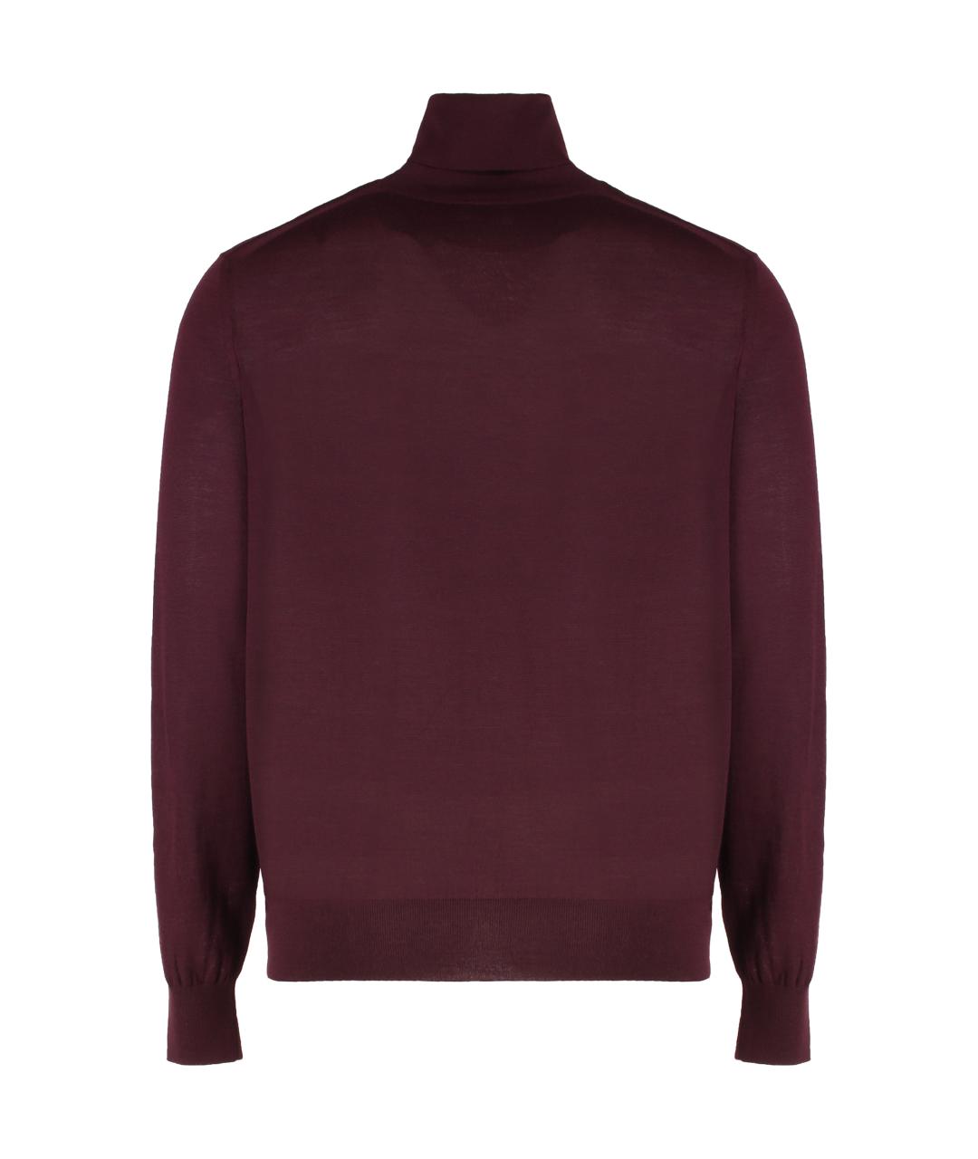 SAINT LAURENT Бордовая шерстяная водолазка, фото 2