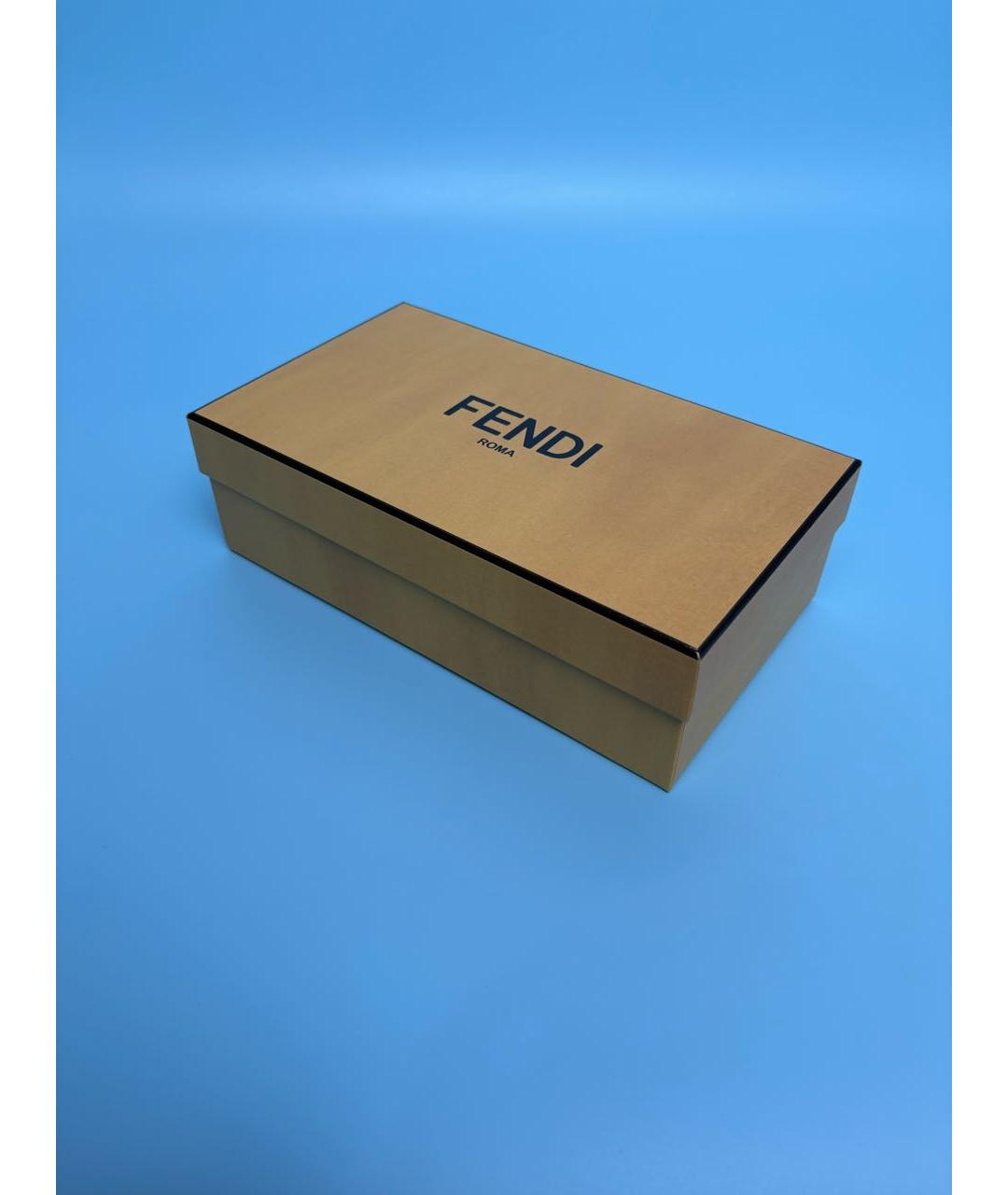 FENDI Коричневые металлические солнцезащитные очки, фото 4