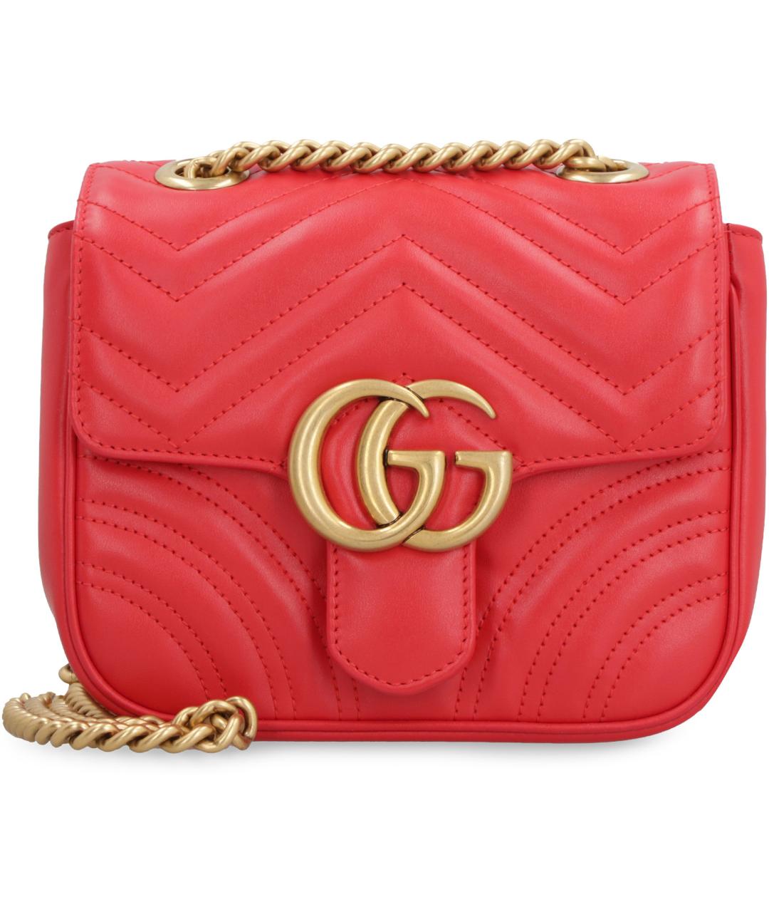 GUCCI Красная кожаная сумка через плечо, фото 2