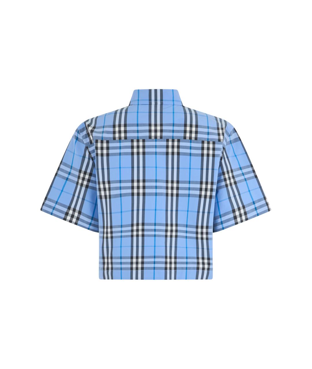 BURBERRY Голубая хлопковая рубашка, фото 2