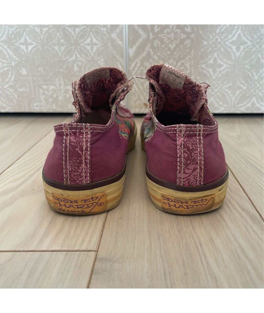 ED HARDY Фиолетовые текстильные кроссовки, фото 4