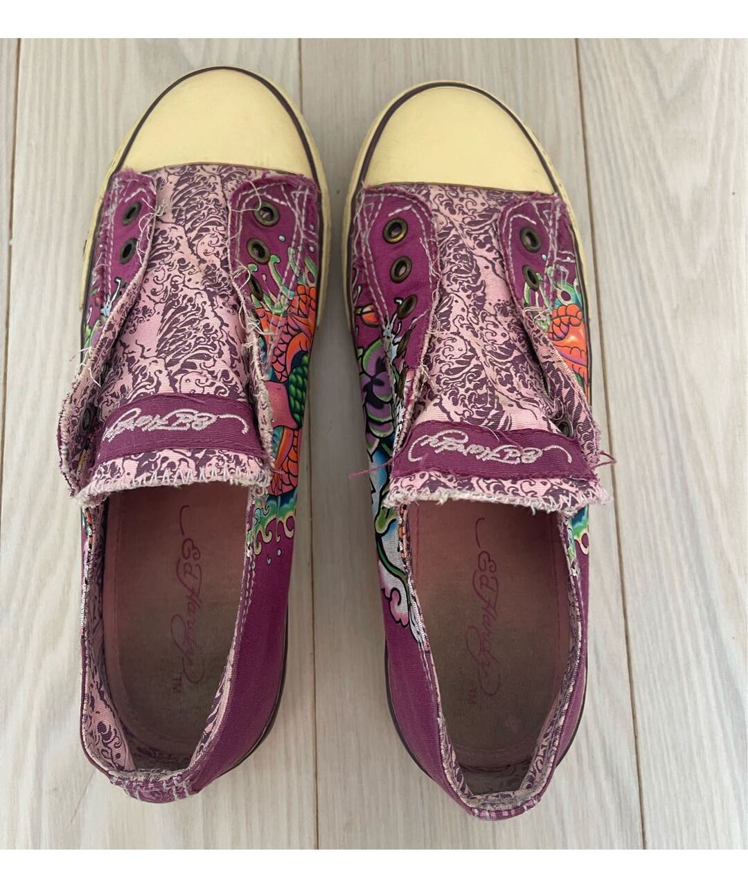 ED HARDY Фиолетовые текстильные кроссовки, фото 3