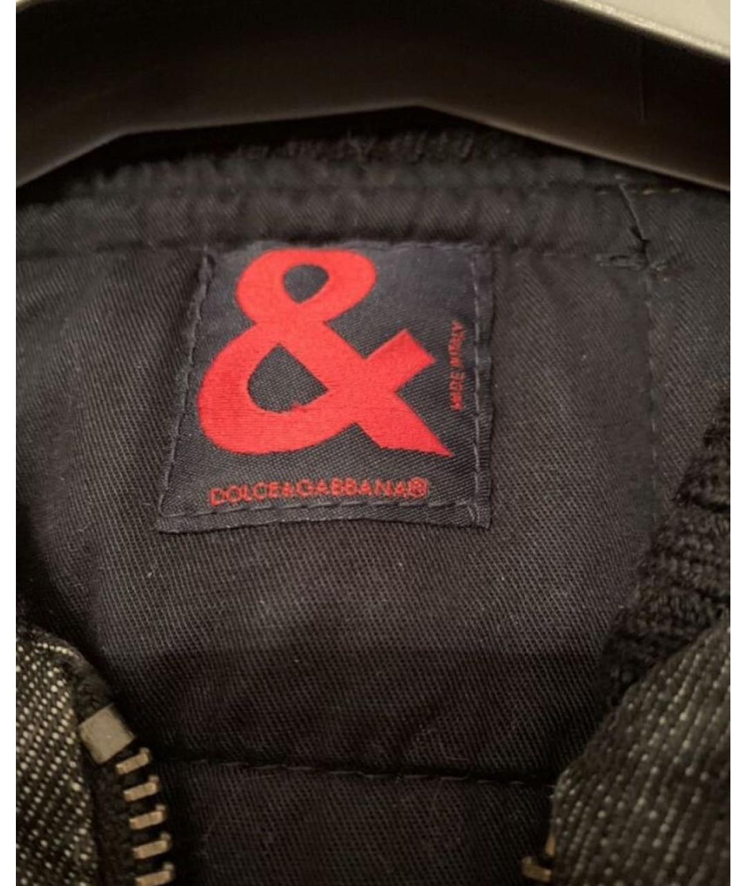 DOLCE&GABBANA Черная деним куртка, фото 5