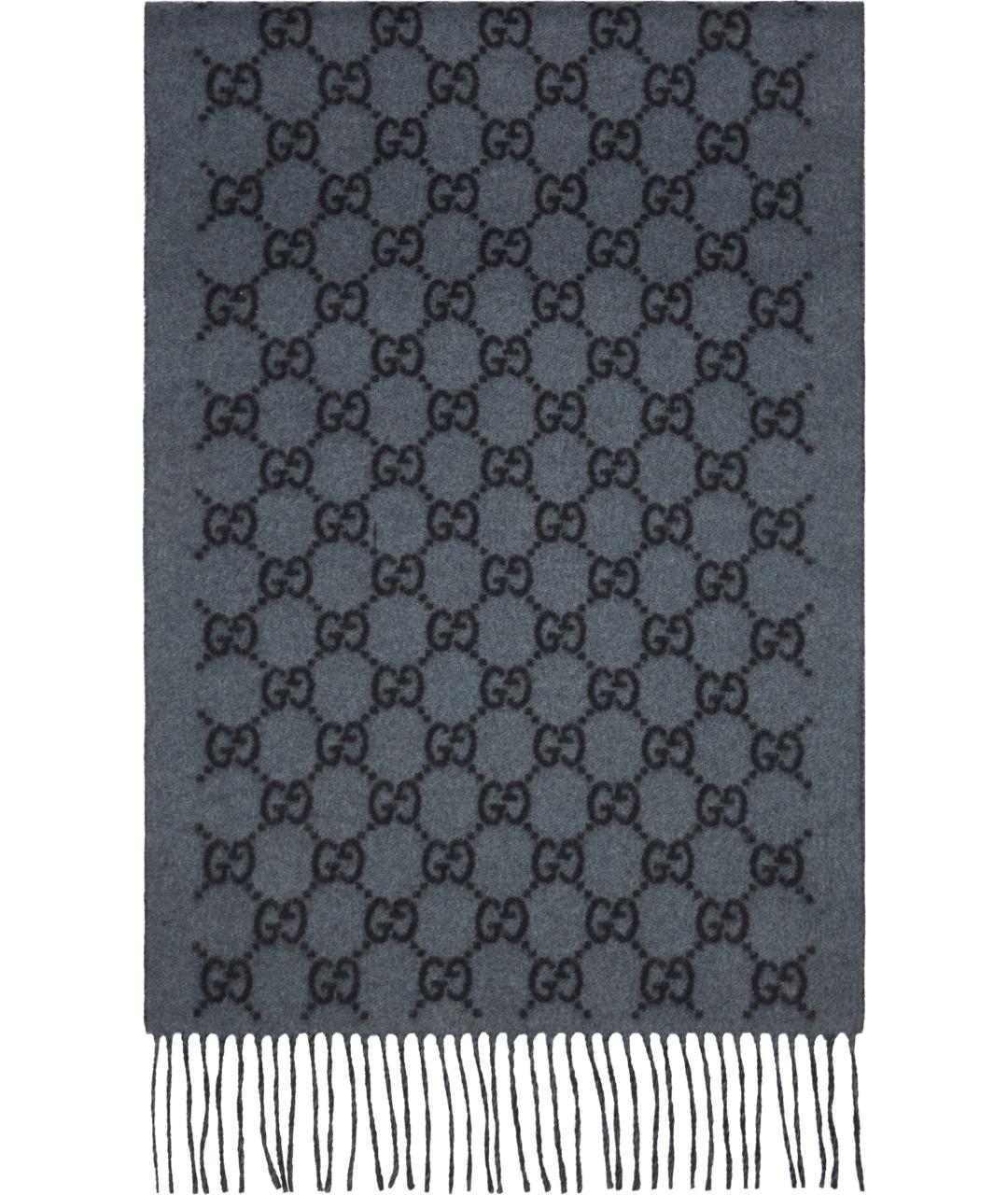 GUCCI Серый кашемировый шарф, фото 2