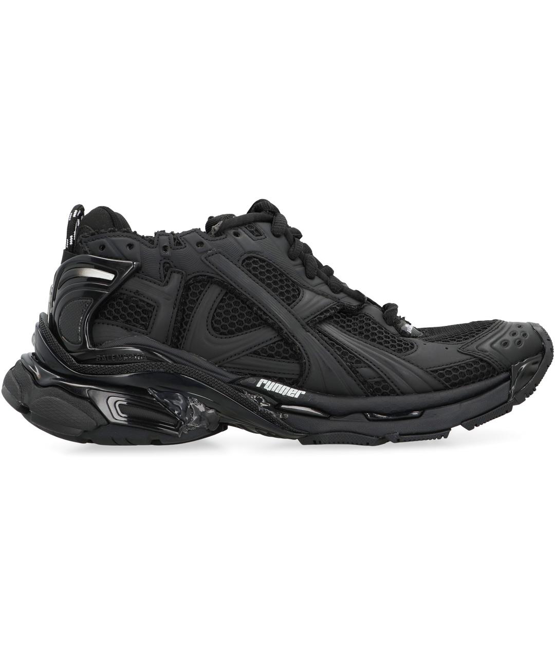 BALENCIAGA Черные синтетические низкие кроссовки / кеды, фото 2