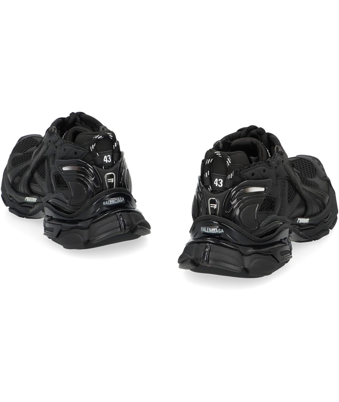 BALENCIAGA Черные синтетические низкие кроссовки / кеды, фото 4