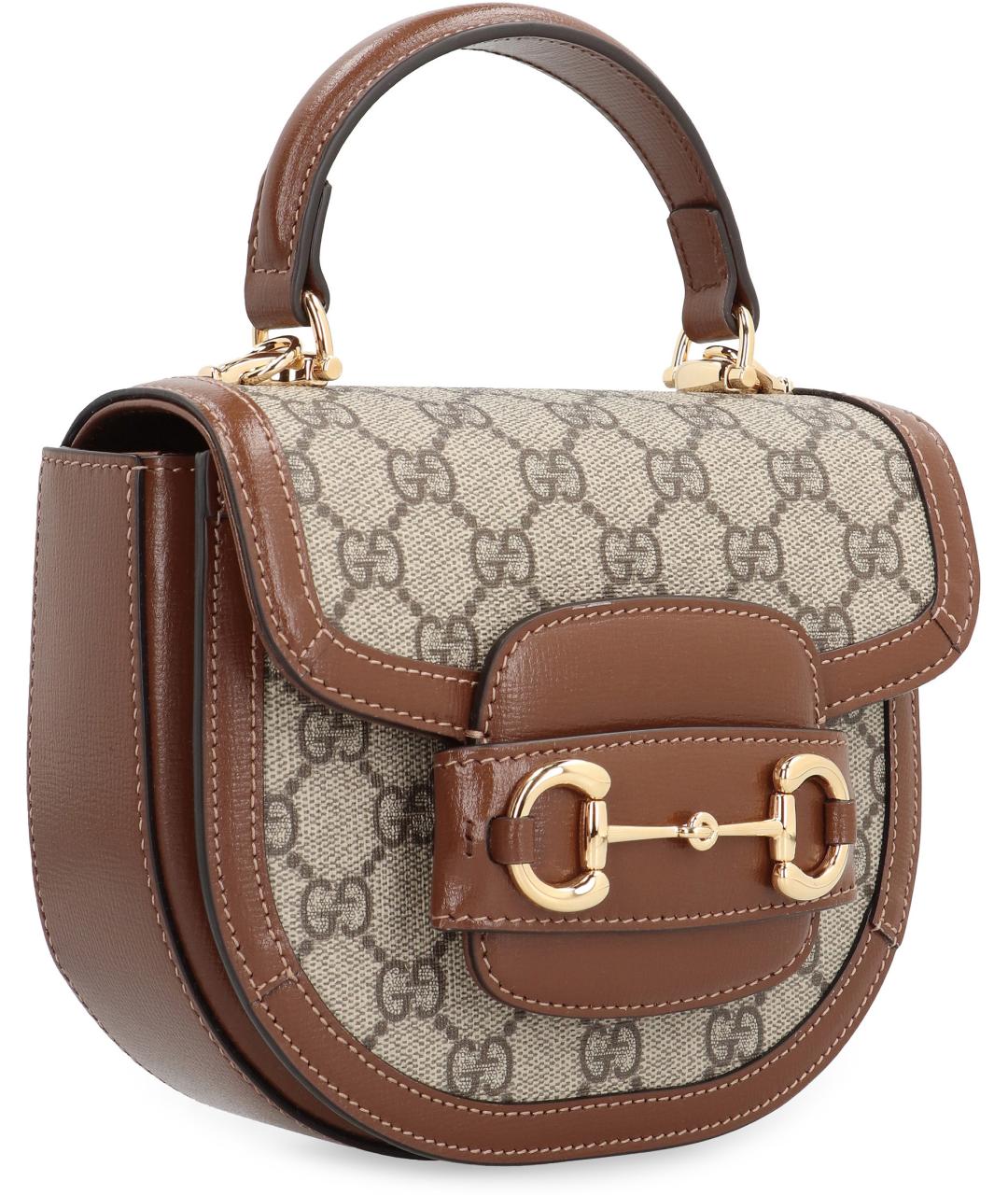 GUCCI Бежевая сумка с короткими ручками из искусственной кожи, фото 3