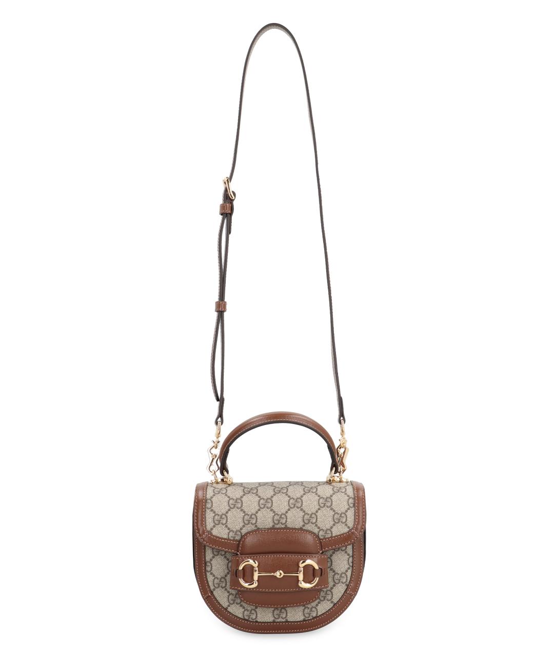 GUCCI Бежевая сумка с короткими ручками из искусственной кожи, фото 5