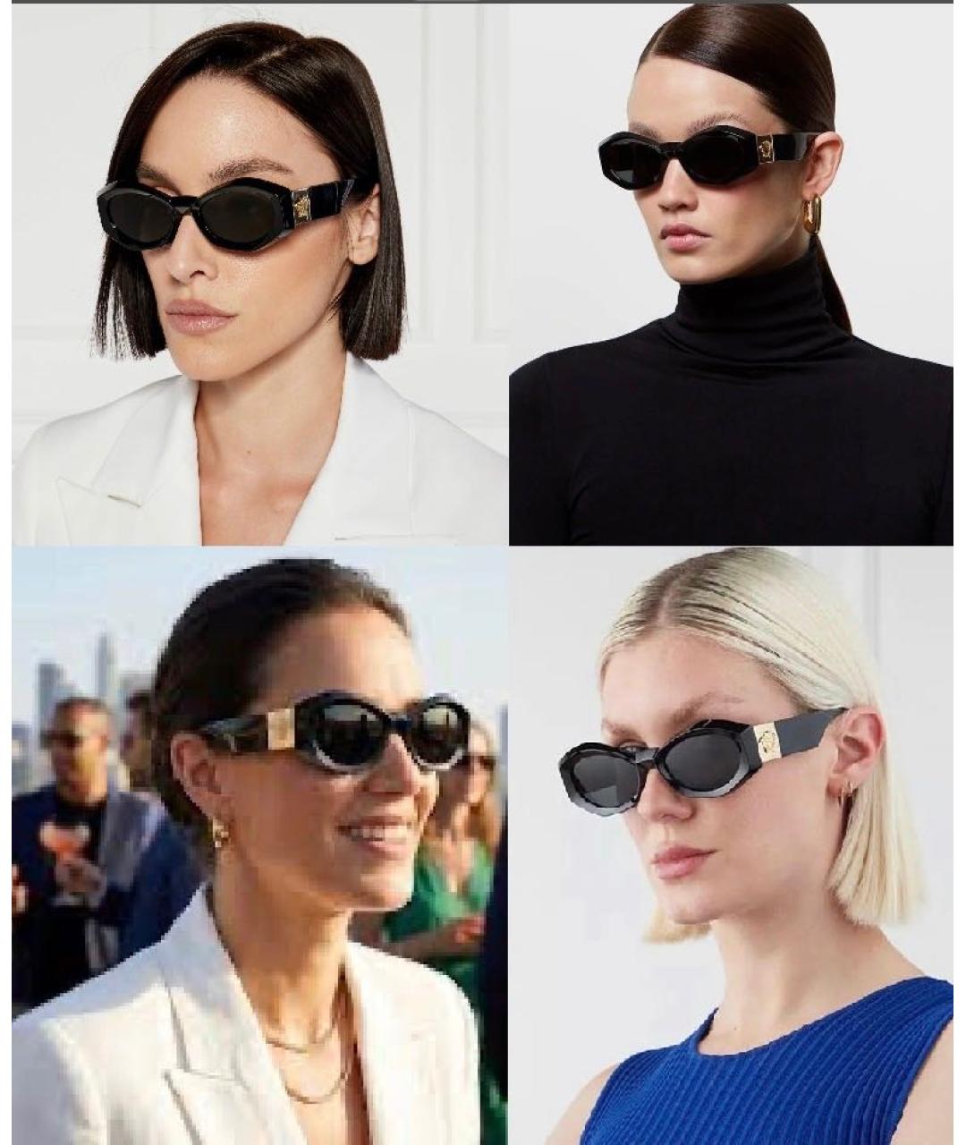 VERSACE Черные солнцезащитные очки, фото 7