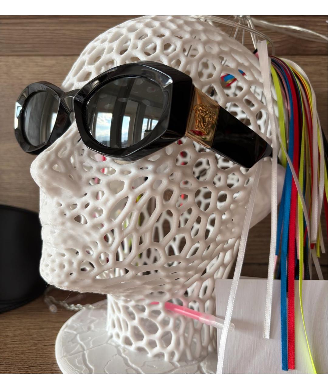 VERSACE Черные солнцезащитные очки, фото 6