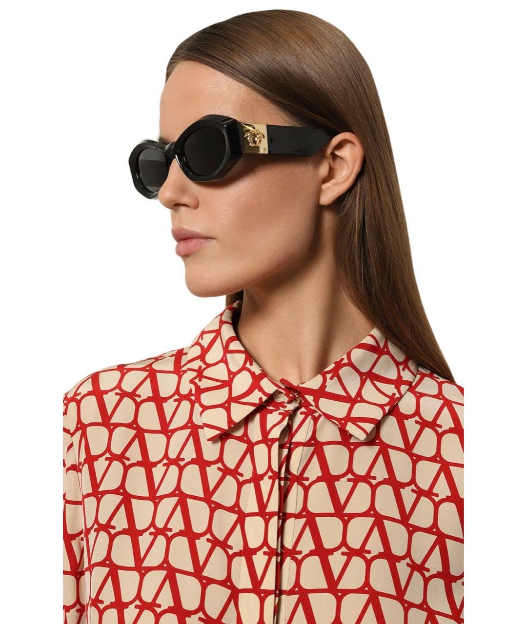 VERSACE Черные солнцезащитные очки, фото 5