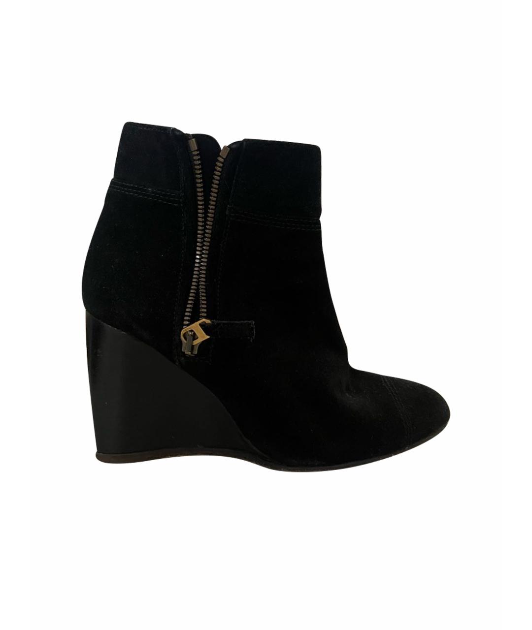 LANVIN Черные замшевые ботильоны, фото 1