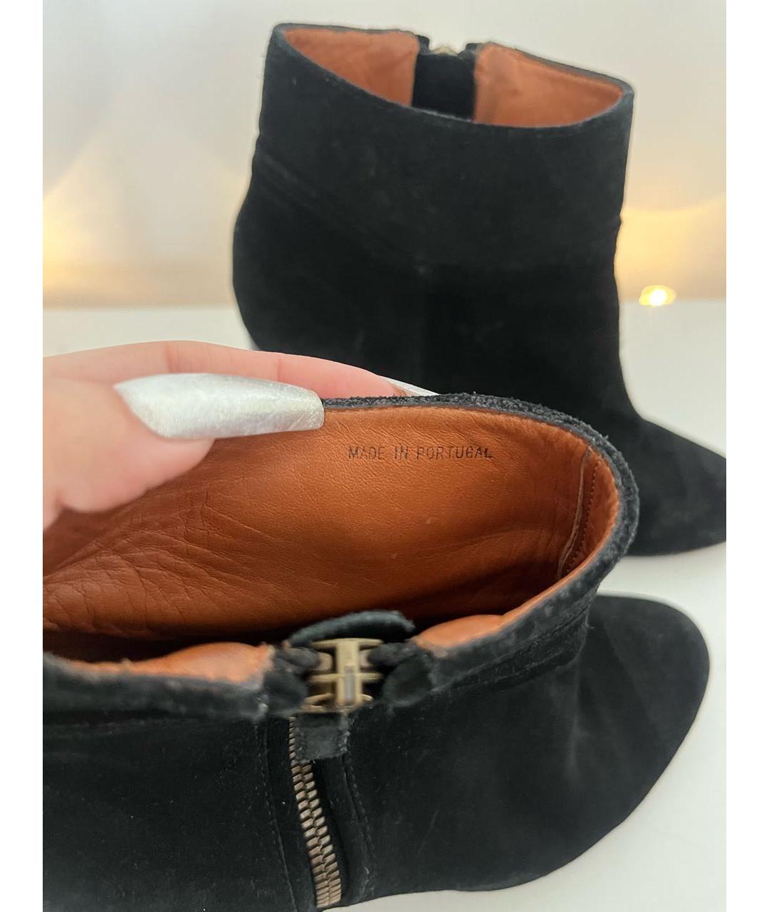 LANVIN Черные замшевые ботильоны, фото 5