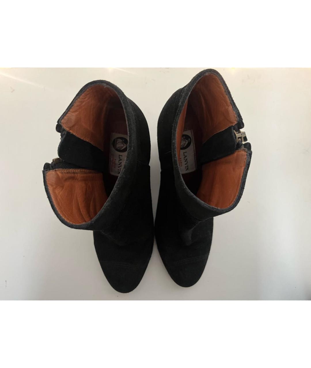 LANVIN Черные замшевые ботильоны, фото 2