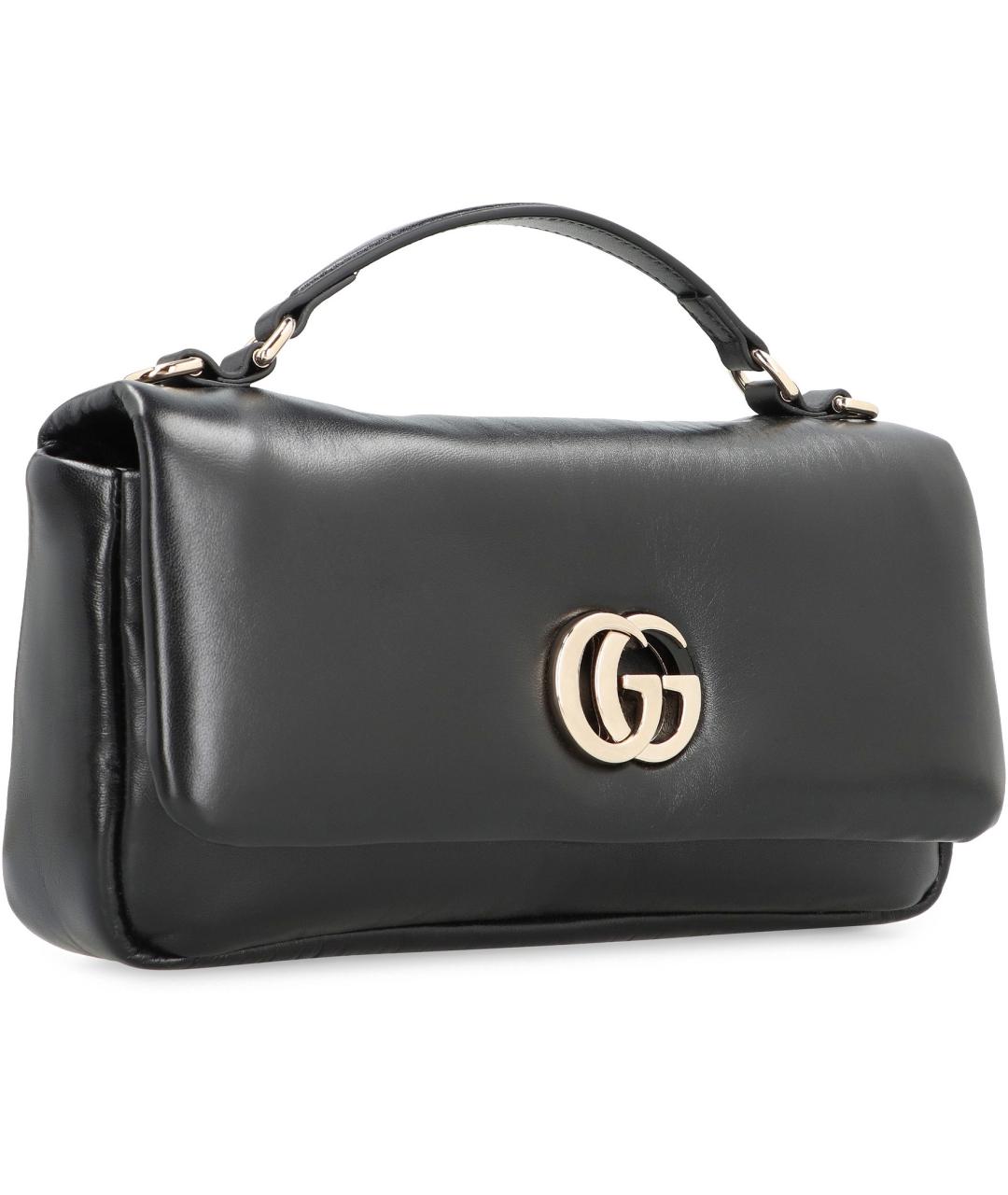 GUCCI Черная кожаная сумка с короткими ручками, фото 2