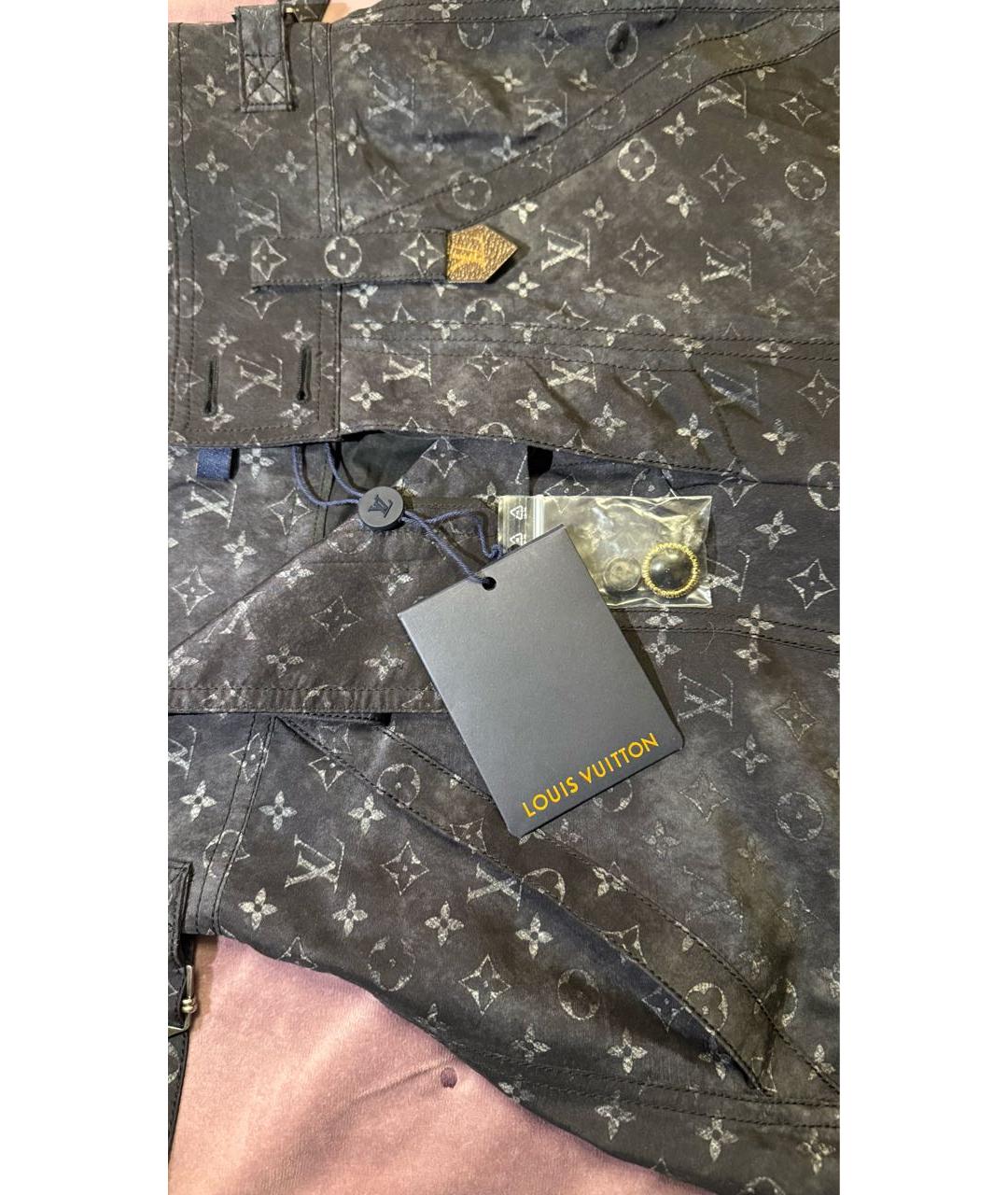 LOUIS VUITTON Серые шелковые брюки широкие, фото 5