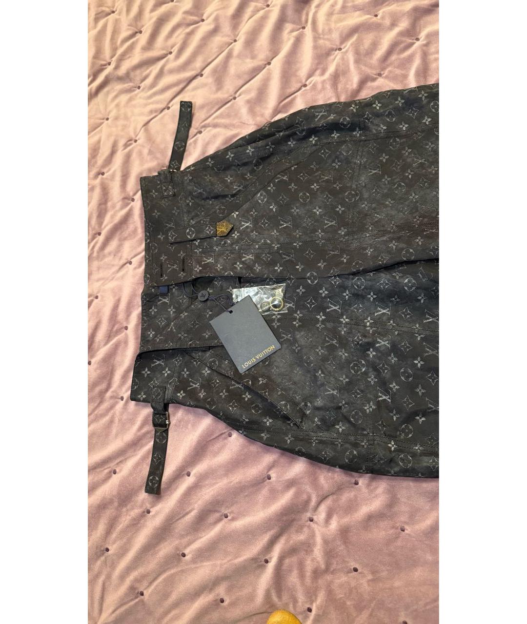 LOUIS VUITTON Серые шелковые брюки широкие, фото 3