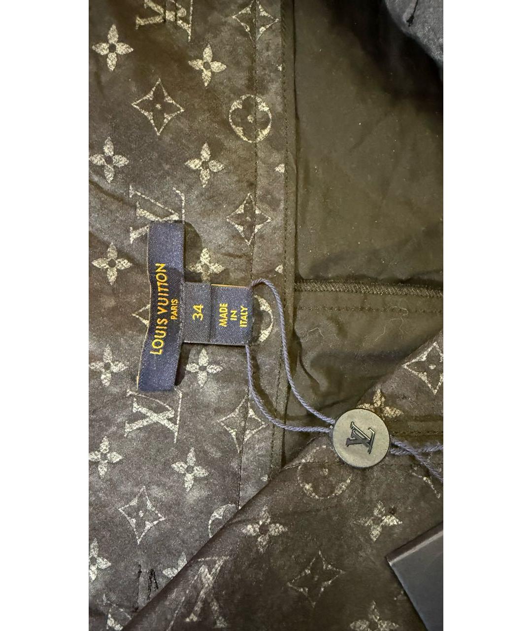 LOUIS VUITTON Серые шелковые брюки широкие, фото 4