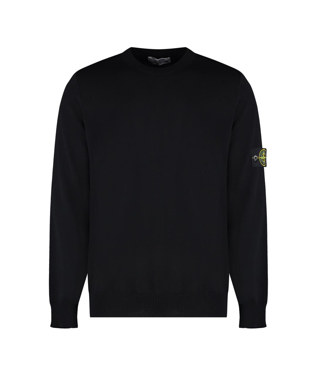 STONE ISLAND Черный шерстяной джемпер / свитер, фото 1