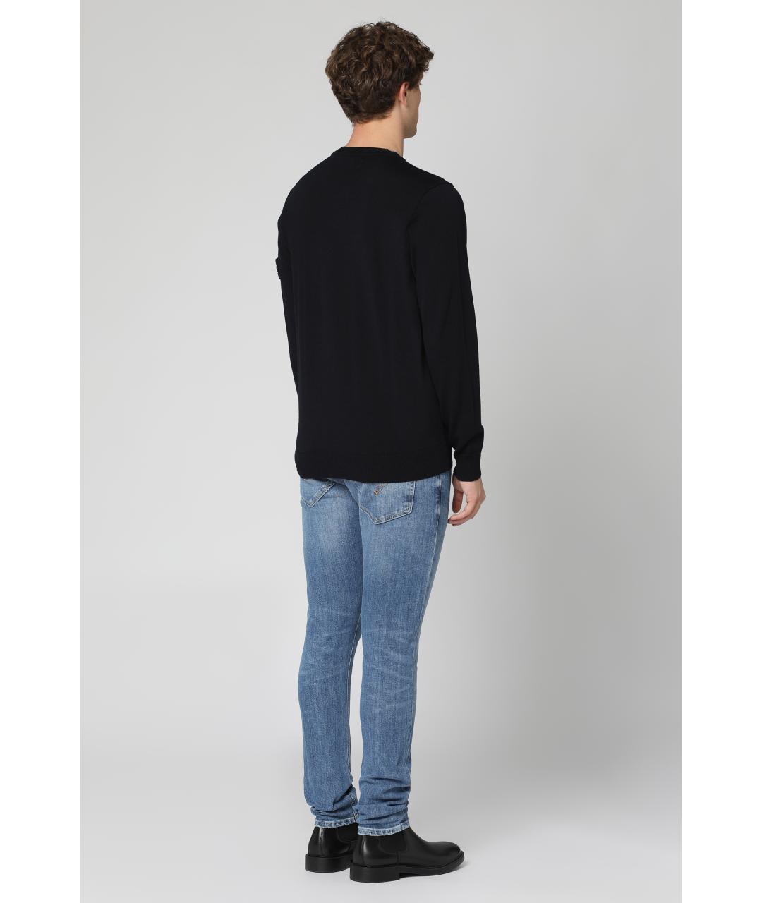 STONE ISLAND Черный шерстяной джемпер / свитер, фото 5