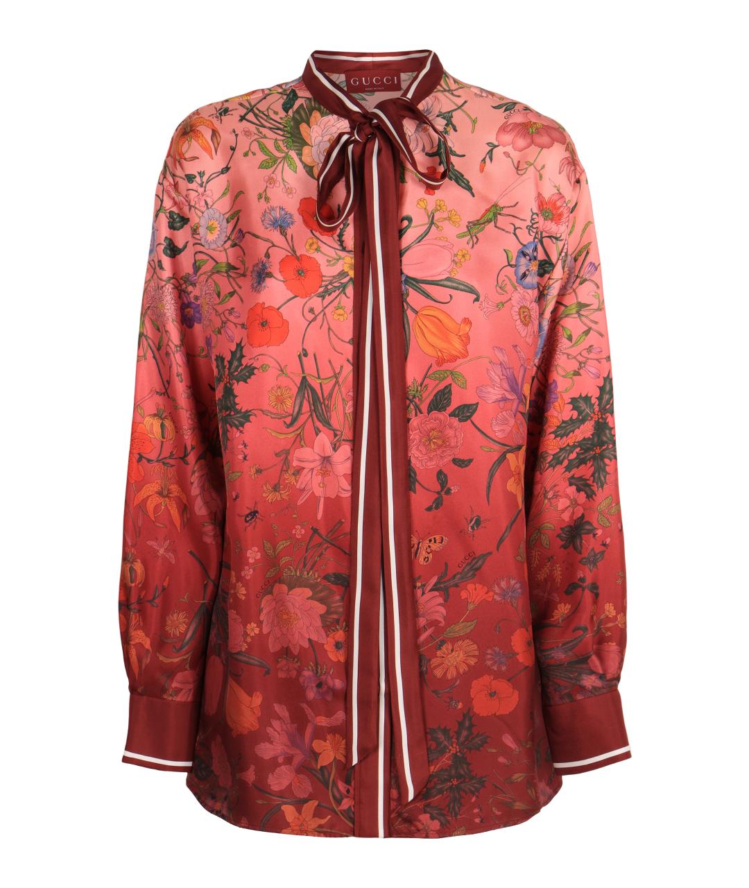 GUCCI Мульти шелковая рубашка, фото 1