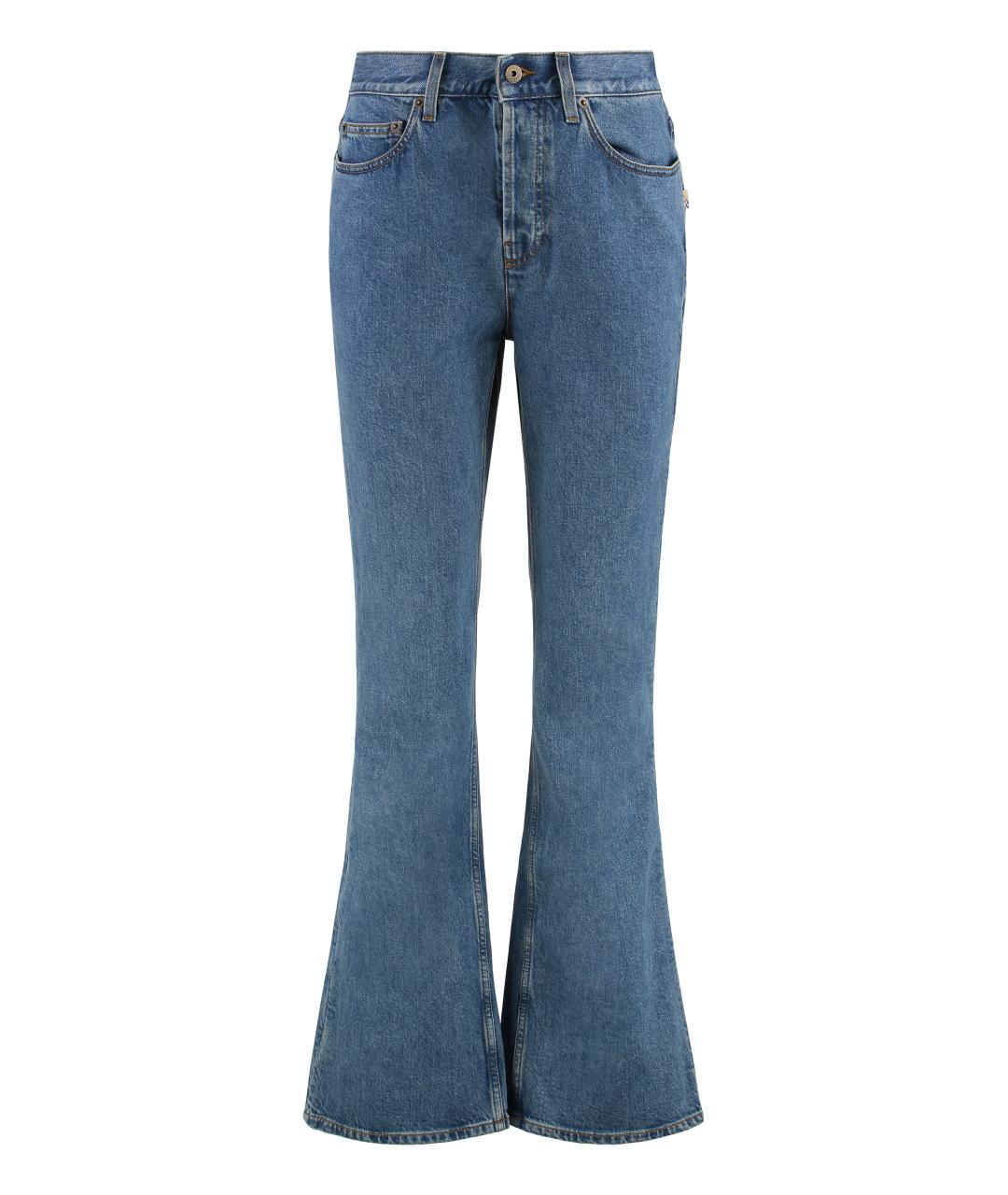 BURBERRY Синие хлопковые джинсы клеш, фото 3