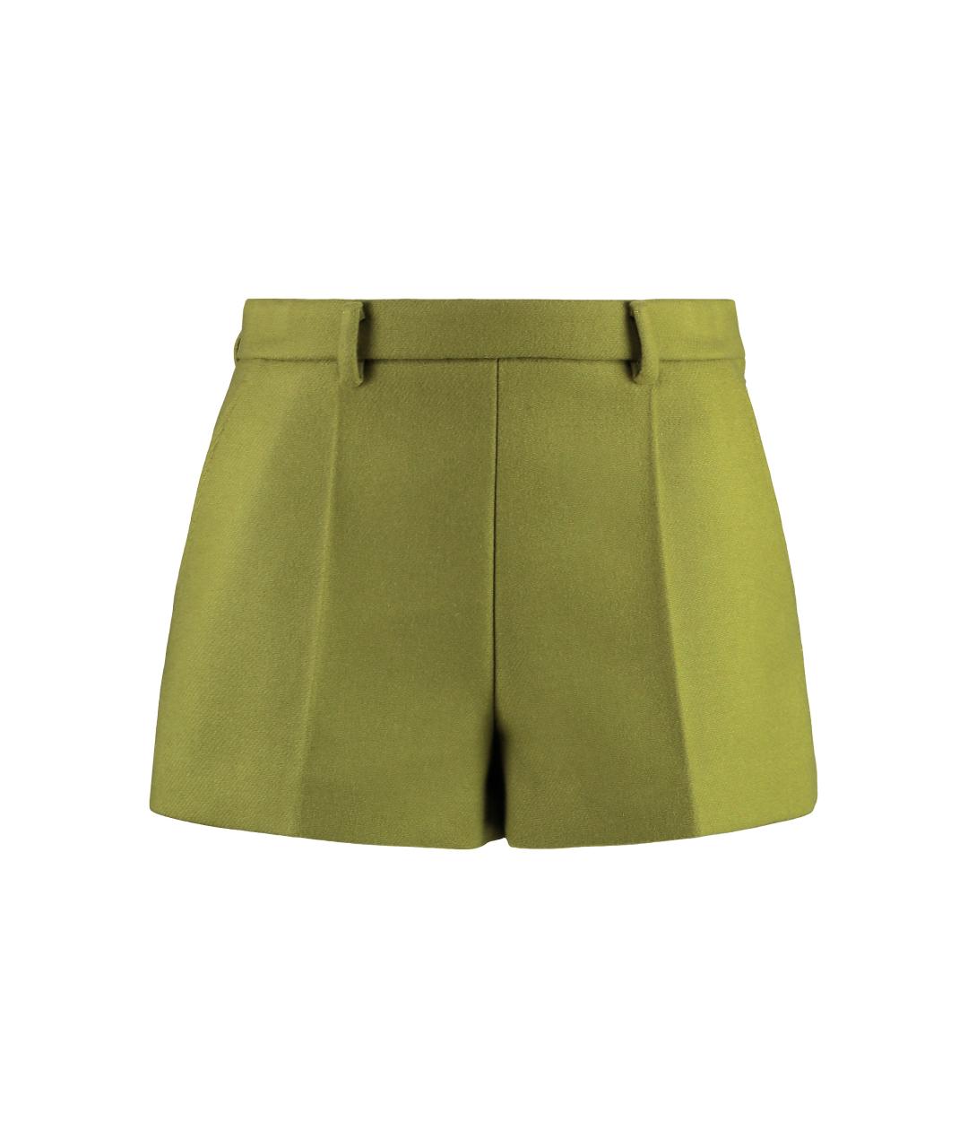 GUCCI Зеленые шерстяные шорты, фото 1