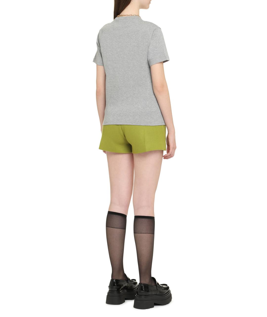 GUCCI Зеленые шерстяные шорты, фото 4