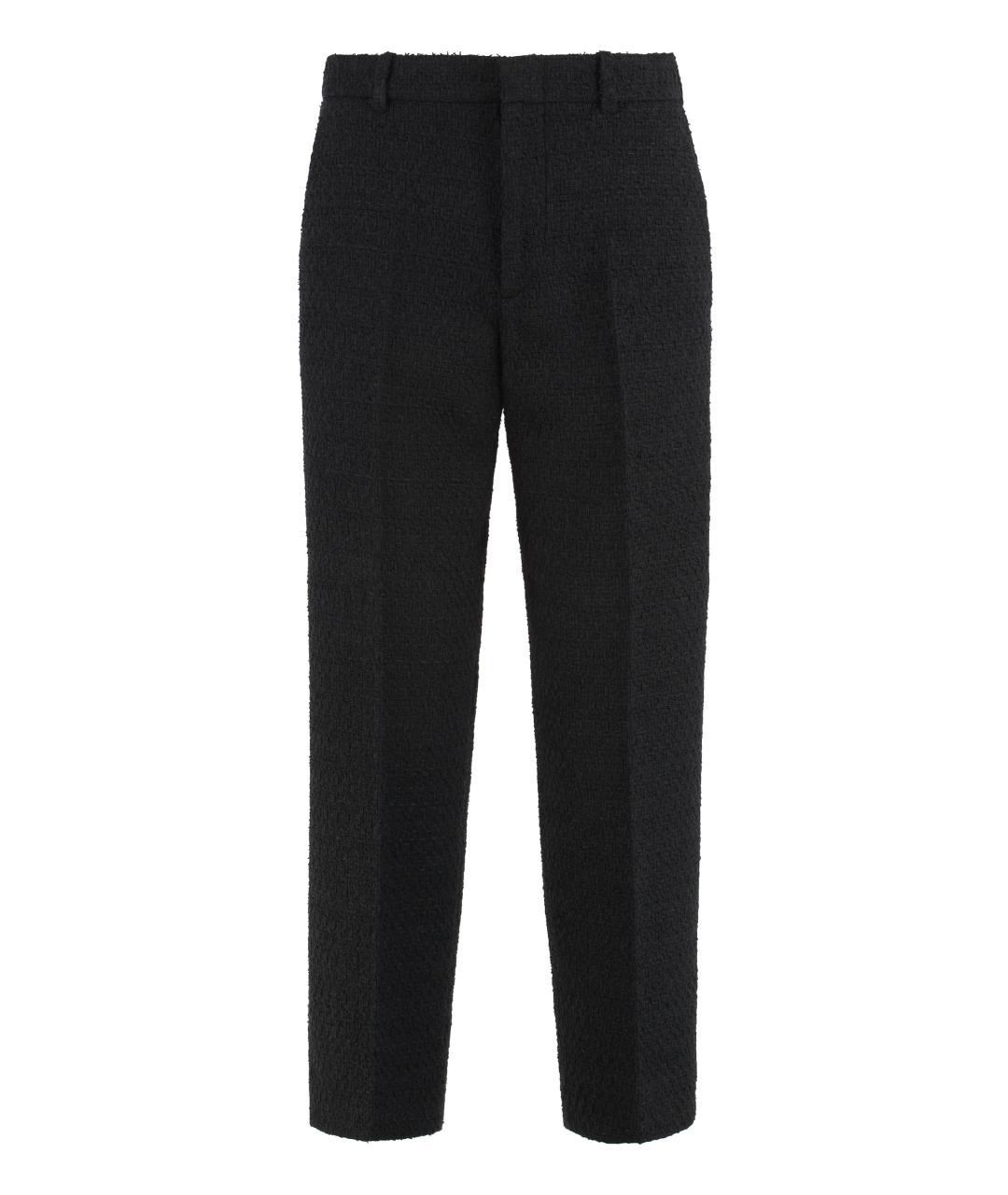 GUCCI Черные шерстяные прямые брюки, фото 1