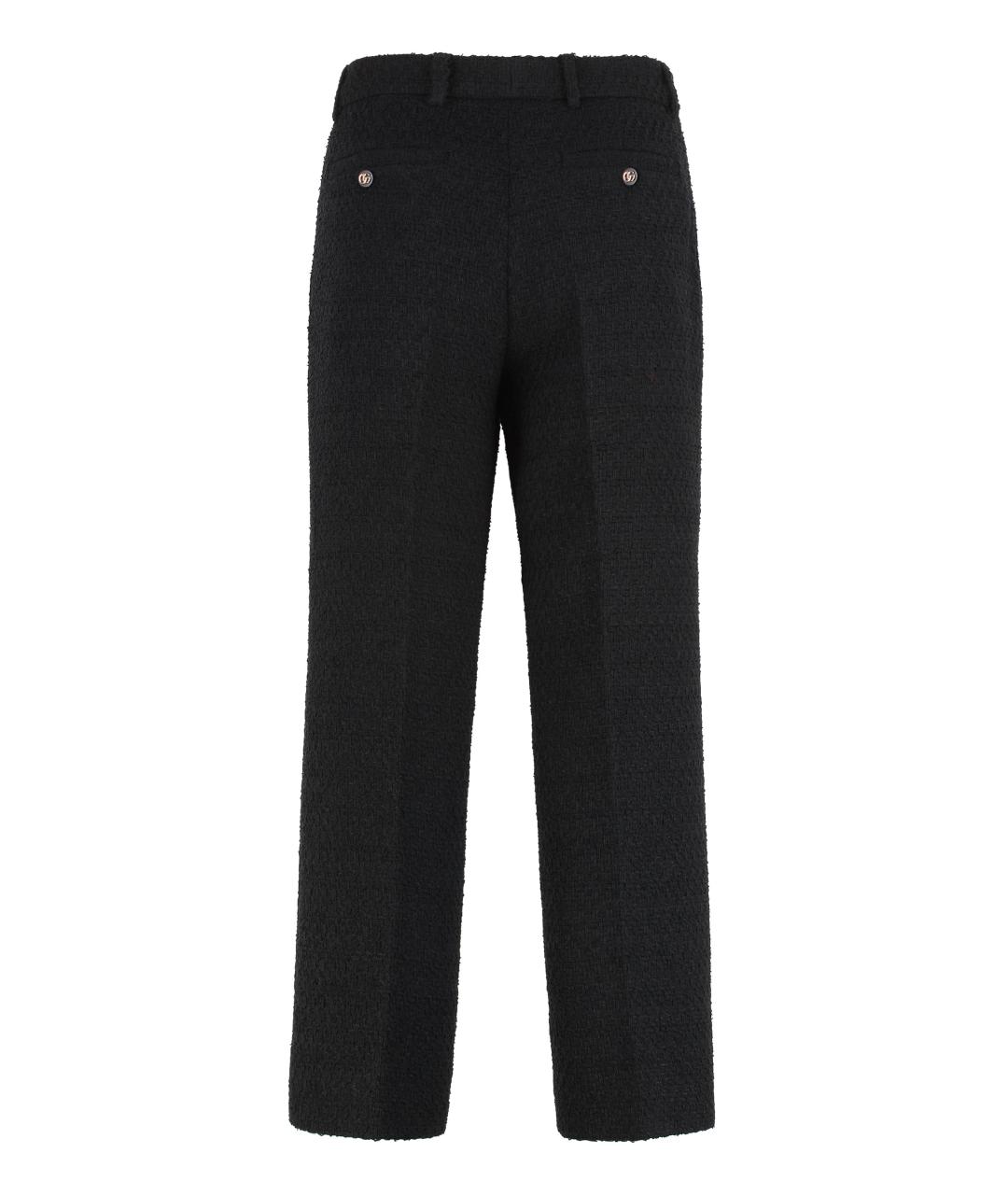 GUCCI Черные шерстяные прямые брюки, фото 2