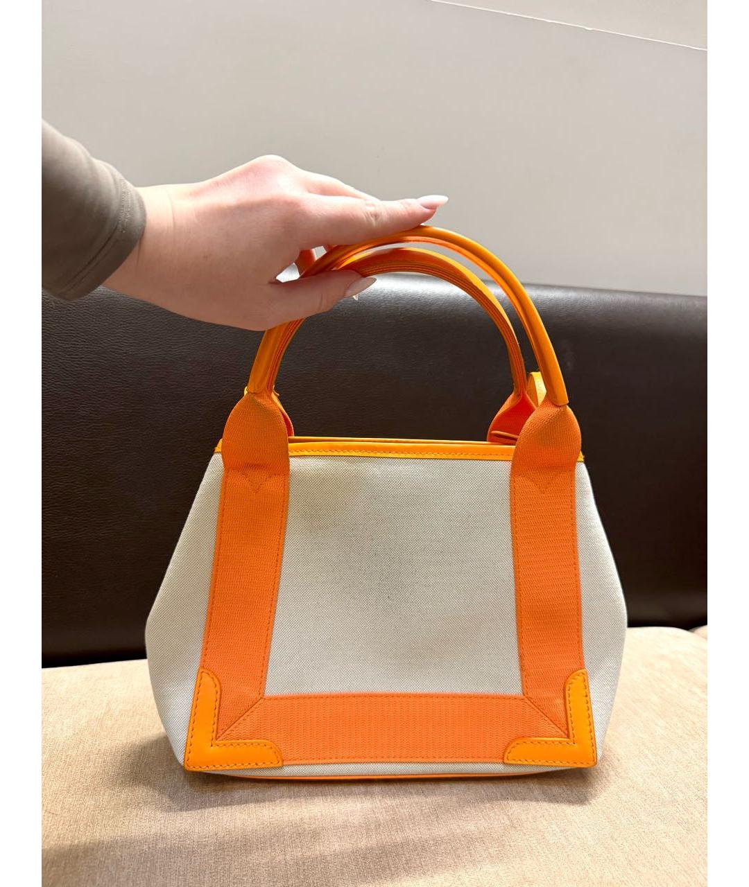 BALENCIAGA Белая кожаная сумка тоут, фото 3