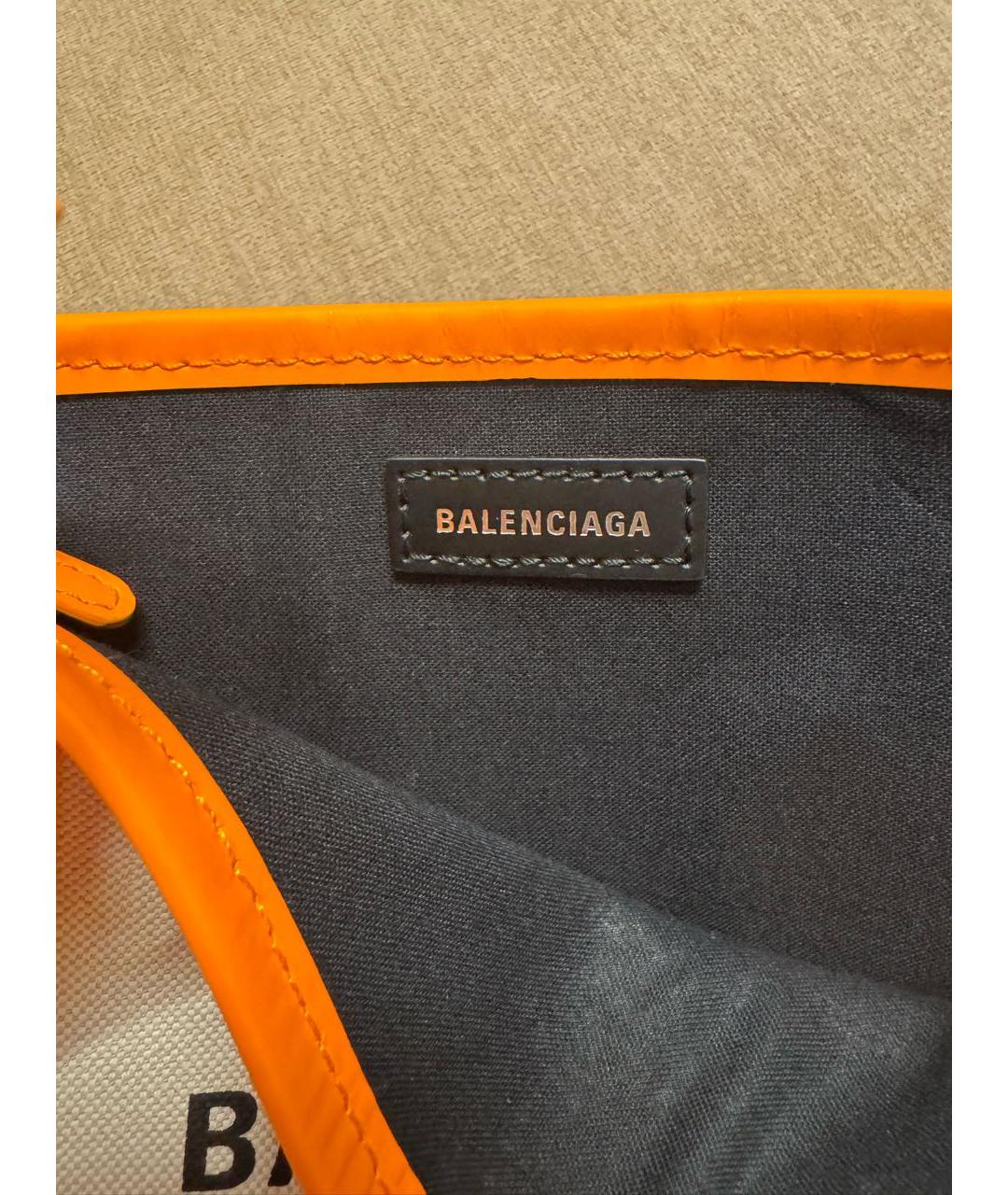 BALENCIAGA Белая кожаная сумка тоут, фото 4