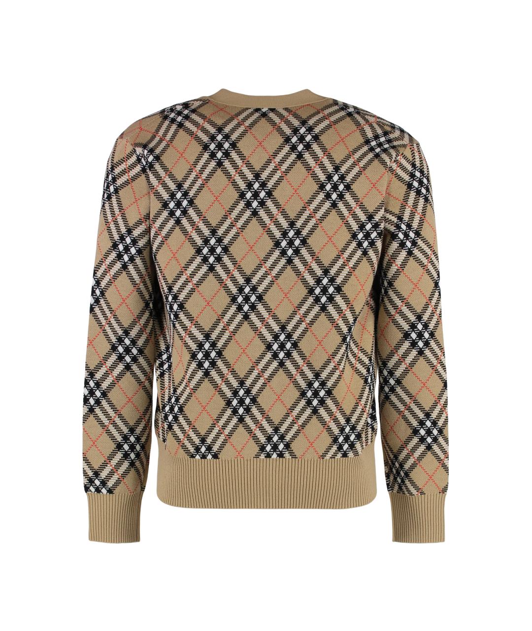 BURBERRY Бежевый шерстяной кардиган, фото 2