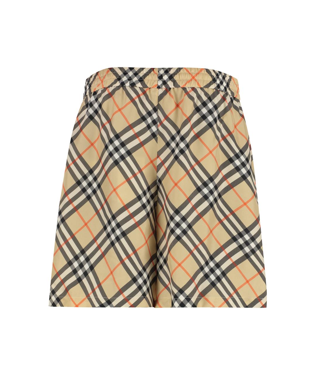 BURBERRY Бежевые шелковые шорты, фото 2