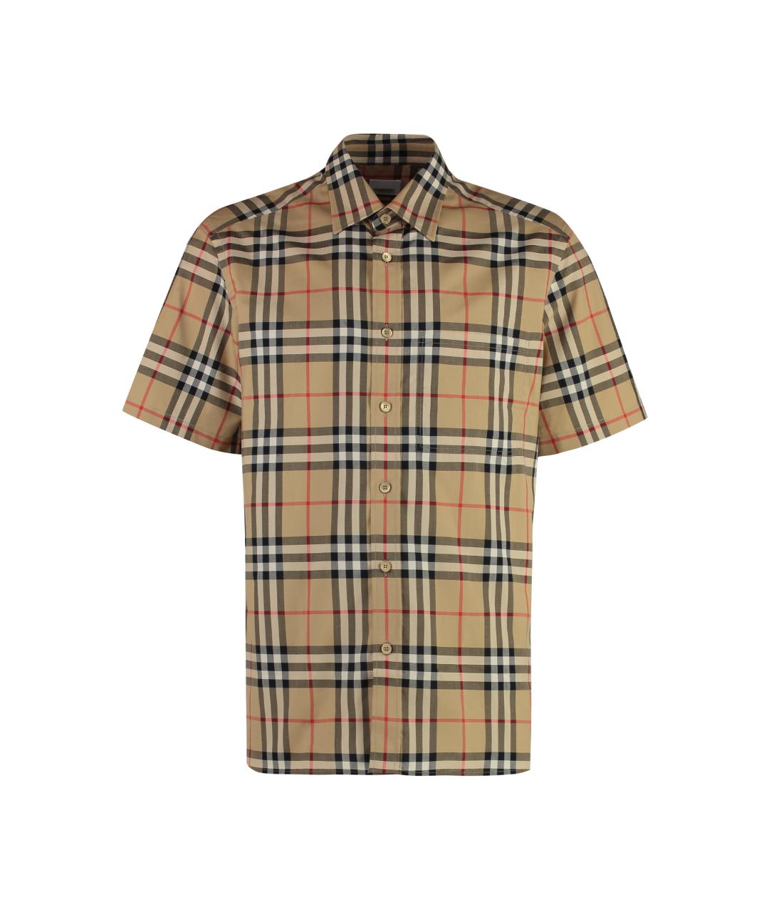 BURBERRY Бежевая хлопковая кэжуал рубашка, фото 1