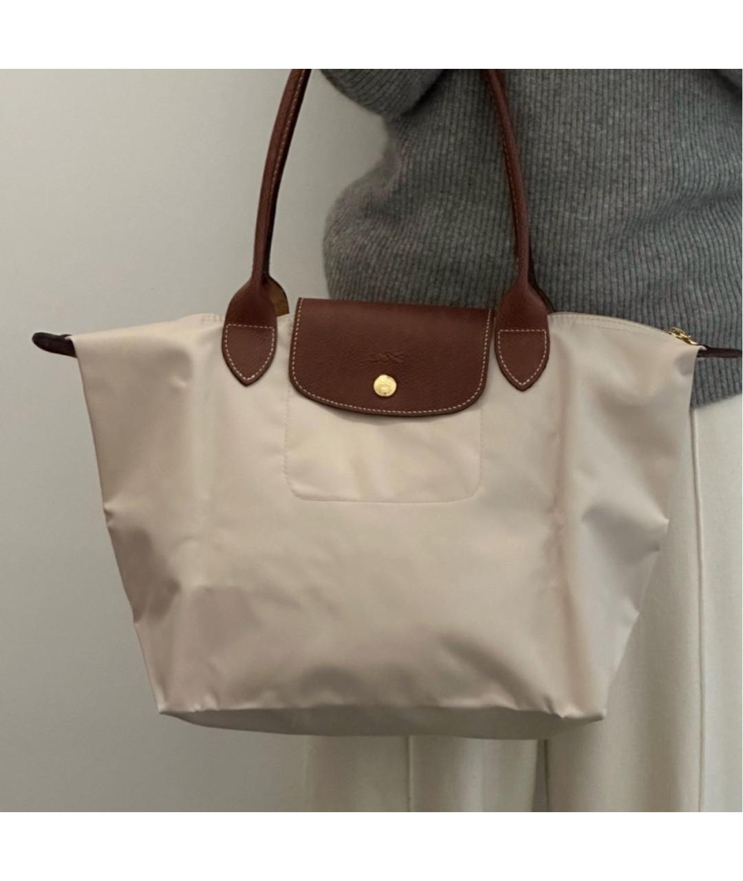 LONGCHAMP Бежевая сумка тоут, фото 5