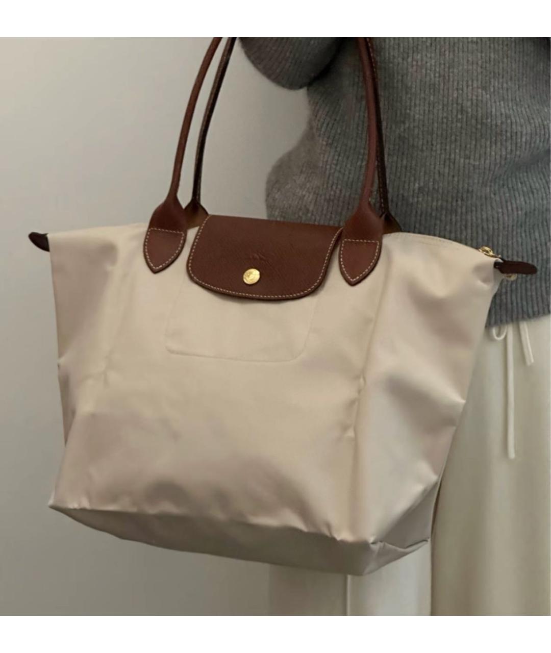 LONGCHAMP Бежевая сумка тоут, фото 6