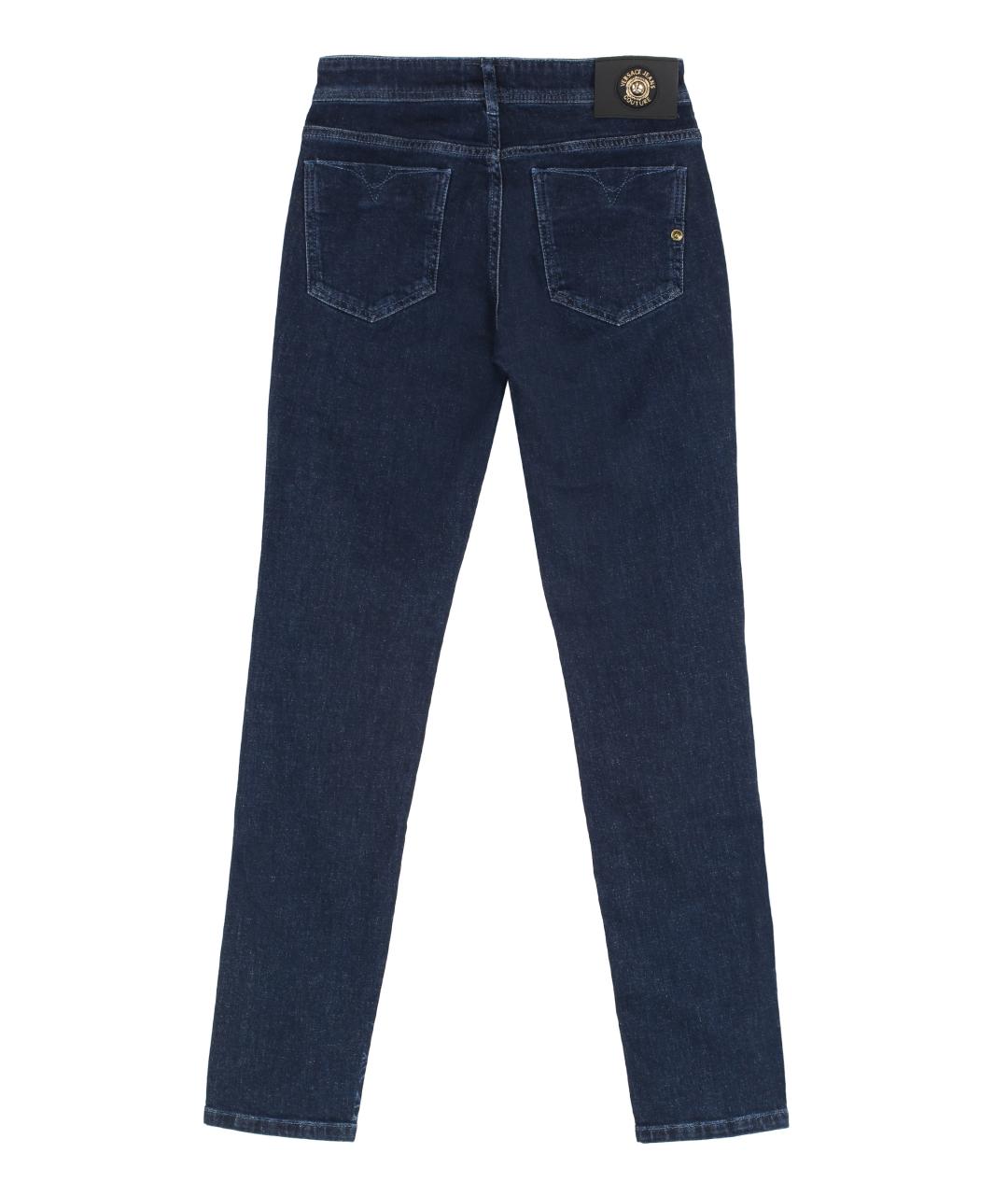 VERSACE JEANS COUTURE Синие хлопковые джинсы слим, фото 2