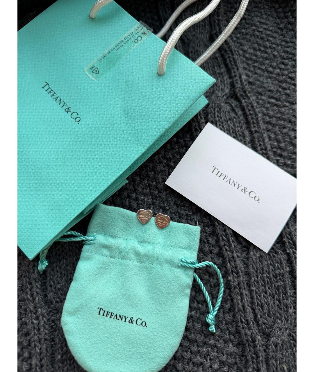 TIFFANY&CO Серебряные серебряные серьги, фото 2