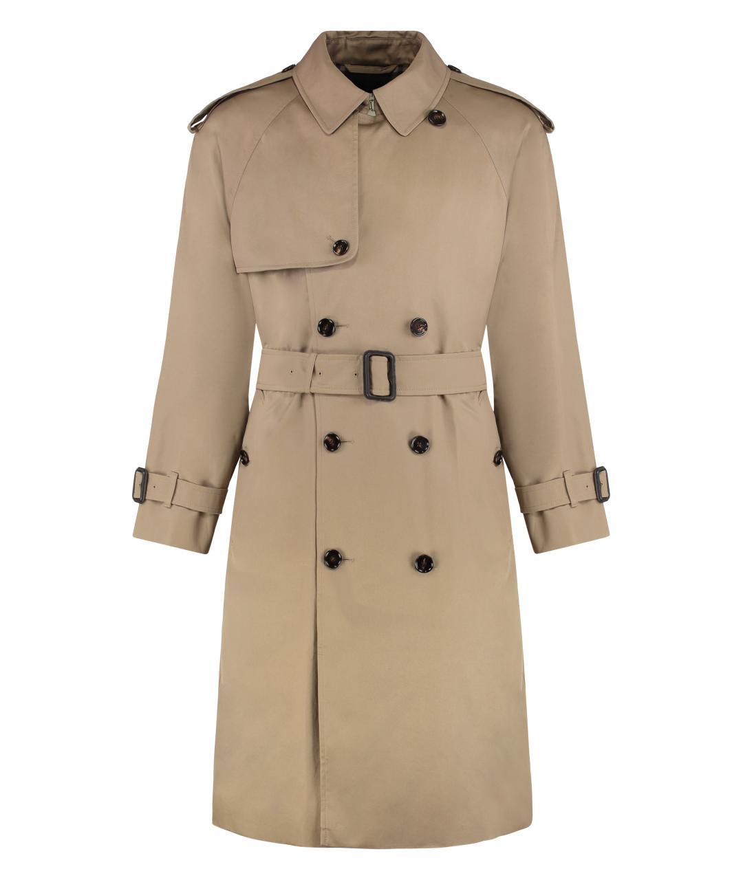 BURBERRY Коричневый хлопковый тренч / плащ, фото 3