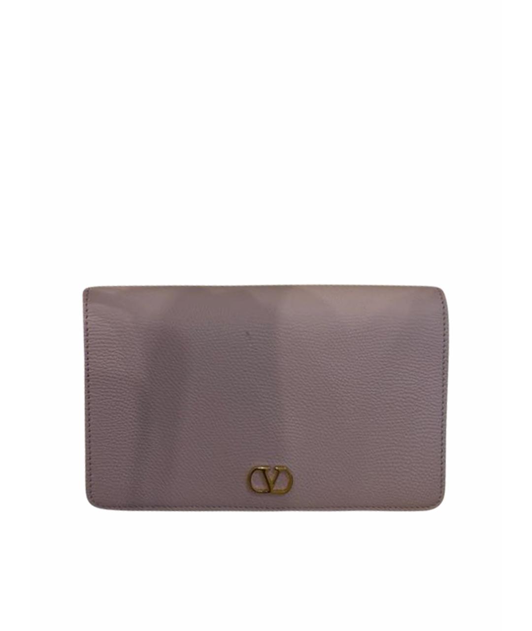 VALENTINO Розовая кожаная сумка с короткими ручками, фото 1