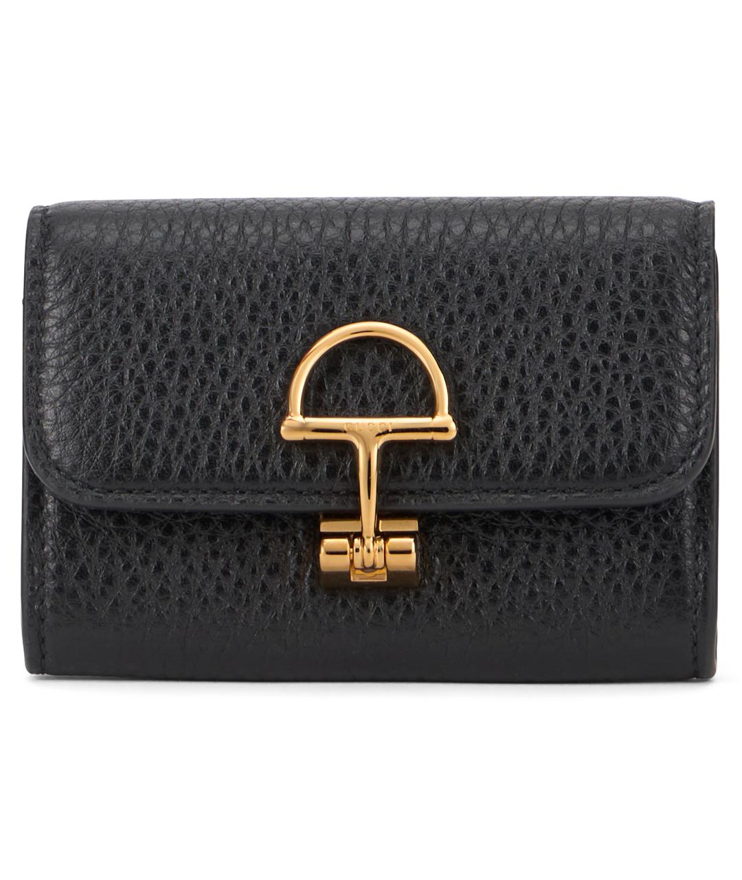 GUCCI Черный кожаный кошелек, фото 1