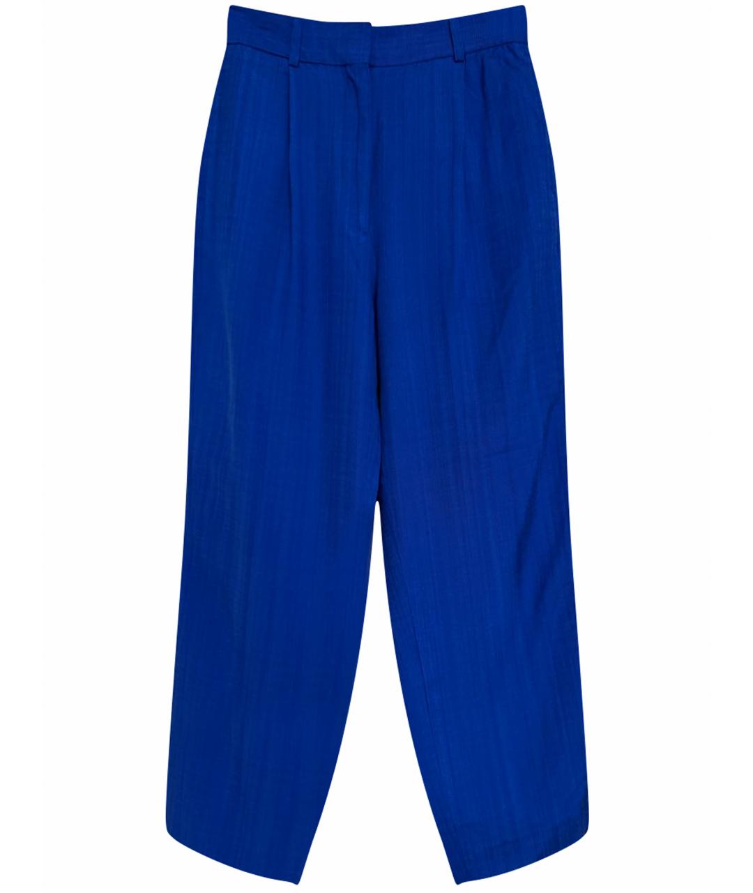 SANDRO Синие вискозные брюки широкие, фото 1